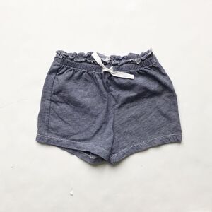 H&M blue stripe cotton shorts EUC 12-18 months